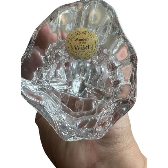 LEAD CRYSTAL DOLPHIN PRINCESS HOUSE WONDERS OF THE WILD FIGURINE GERMANY 5.5” - Picture 5 of 5